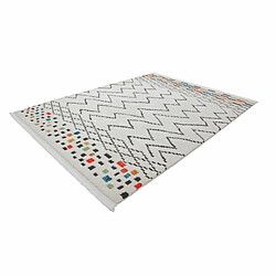 Acheter Paris Prix Tapis Ethnique à Franges Agadir Noir & Multicolore 200 x 290 cm