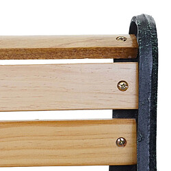 Acheter Mendler Banc de jardin HWC-F98, banc du parc, banquette en bois, fonte, 2 places, 125cm, 20kg ~ marron clair