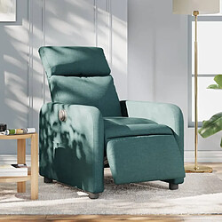 vidaXL Fauteuil inclinable électrique Vert foncé Tissu