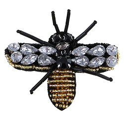 Patchs perlés abeille coeur strass coudre sur Patch Applique pour le décor de tissu