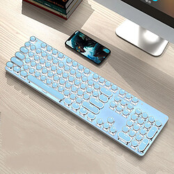 General Bouton de placage punk clavier mécanique filaire lumineux jeux d'ordinateur (couleur: bleu ciel) pour Windows/Mac/PC/ordinateur portable() pas cher