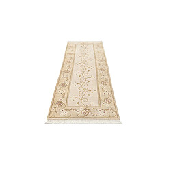 Avis Vidal Tapis de couloir en laine 254x81 brun Darya