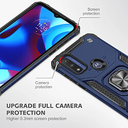 Coque en TPU antichoc avec béquille bleu pour votre Motorola G Pure