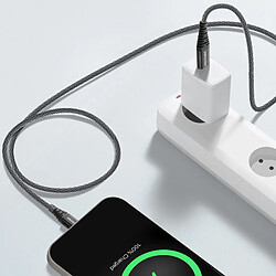 Câble iPhone + iPad Fibre Aramide 1.5m Charge Rapide 60W Prise USB-C Swissten pas cher