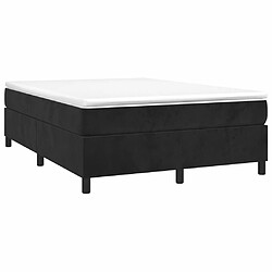 Avis Maison Chic Lit Adulte - Lit simple Lit à sommier tapissier avec matelas moelleux - Meuble de Chambre - Noir 140x190 cm Velours -MN71098