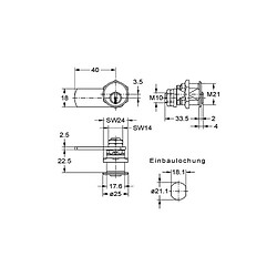 Junie Serrure a came cylindrique Nr.2931 nickel MS M21 (1) pas cher