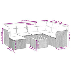 Avis Maison Chic Ensemble Tables et chaises d'extérieur 8 pcs avec coussins,Salon de jardin noir résine tressée -GKD164855