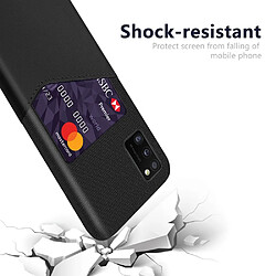 Coque en TPU + PU avec porte-carte noir pour votre Samsung Galaxy A41 (Global Version)