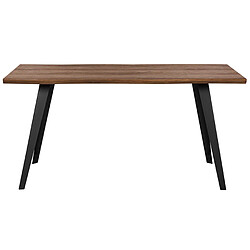 Acheter Beliani Table de salle à manger effet bois foncé / noir 160 x 90 cm WITNEY