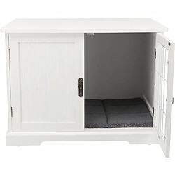 TRIXIE Niche d'intérieur - Taille M - 73 x 53 x 53 cm - Blanc - Pour chien et chat