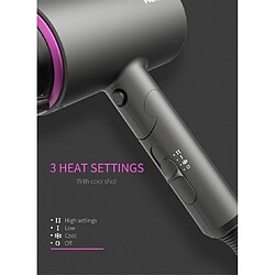 Avis Universal Sèche-cheveux sans feuille anion maison dortoir silence 110 240V nouveau 1400W haute puissance sèche-cheveux professionnel(Le noir)