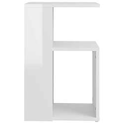 Acheter Maison Chic Table d'appoint | Table Basse Blanc brillant 36x30x56 cm Aggloméré -GKD60314