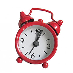 Acheter Mini belle horloge analogique réveil double bell pour la décoration de la chambre d'enfant rouge