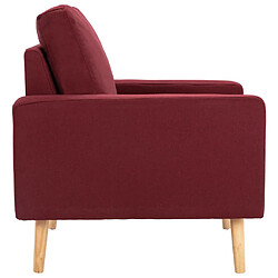 Avis vidaXL Fauteuil Rouge bordeaux Tissu