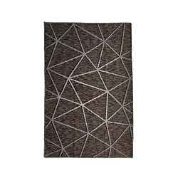 Thedecofactory MEDIA TRIANGLES - Tapis en polypropylène et coton motif triangles brun 160x230 