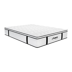 Vente-Unique Matelas 140 x 190 cm anti-feu ressorts ensachés et surmatelas intégré ép.28cm - DELICE de YSMÉE HÔTEL