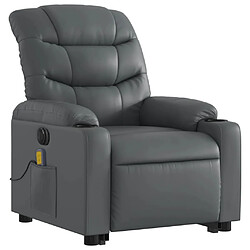 Avis Maison Chic Fauteuil Relax pour salon, Fauteuil inclinable de massage électrique gris similicuir -GKD85343