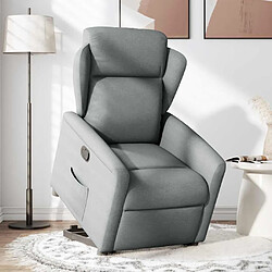 vidaXL Fauteuil inclinable Gris clair Tissu