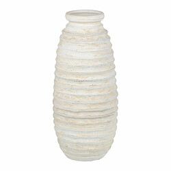 BigBuy Home Vase Crème Céramique 24 x 24 x 60 cm