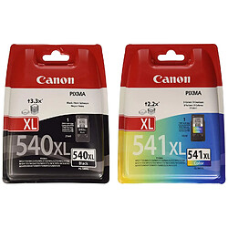 Canon PG540XL-CL541XL 2 Cartouches d'encre avec Puce pour Imprimante Pixma MX455 Noir/Couleur