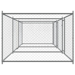 Acheter vidaXL Cage pour chien avec portes gris 6x2x1,5 m acier galvanisé