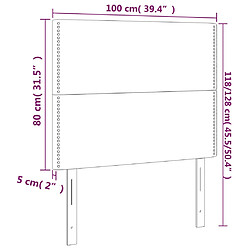 vidaXL Têtes de lit 2 pcs Noir 100x5x78/88 cm Similicuir pas cher