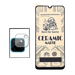 PHONECARE KIT Film de Verre Trempé CeramicGlass Full Cover + Film Caméra pour Realme C21Y