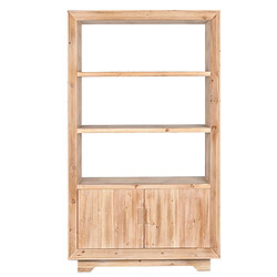 Pegane Etagère, meuble étagère en bois coloris naturel - longueur 100 x profondeur 40 x Hauteur 175 cm