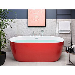 Beliani Baignoire îlot rouge 170 x 80 cm ROTSO