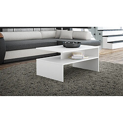 Vivaldi Table Basse Biston Blanc 90 cm