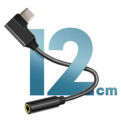 Avis Avizar Adaptateur Audio USB-C vers Jack 3.5mm femelle Design Coudé Longueur 12cm Noir