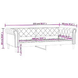 vidaXL Lit de jour sans matelas crème 80x200 cm similicuir pas cher