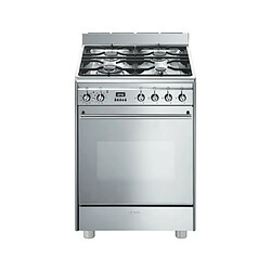 Cuisinière gaz 60cm 70l 4 feux inox - gp61x9 - SMEG pas cher