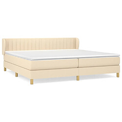 Maison Chic Lit Adulte - Lit simple Lit à sommier tapissier avec matelas moelleux - Meuble de Chambre - Crème 200x200 cm Tissu -MN99041