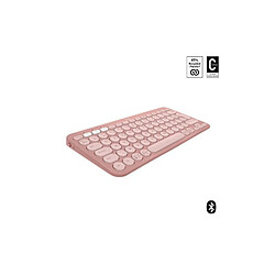 Clavier sans fil Logitech Pebble Keys 2 K380s Bluetooth Rose