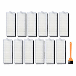 12pcs Filtres+1pc peigne jaune pour Conga Robot 1090 Aspirateur