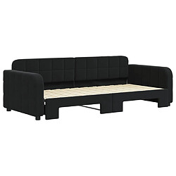 Avis Maison Chic Lit d'appoint | Lit de jour avec lit gigogne | Lit de repos noir 90x200 cm velours -GKD43493