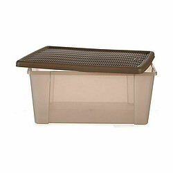 Avis Boîte de rangement avec couvercle Stefanplast Elegance Marron Plastique 29 x 17 x 39 cm (6 Unités)