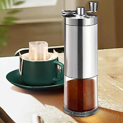 Avis Universal Moulin à café portable mini-acier inoxydable, broyeur artisanal de grains de café, épices de café, broyeur à outils de cuisine(Argent)