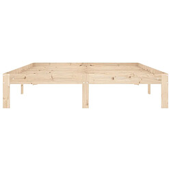 Avis vidaXL Cadre de lit sans matelas bois massif de pin 140x200 cm