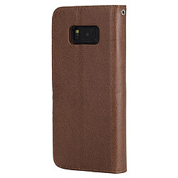 Avis Wewoo Housse Coque Pour Galaxy S8 + Étui de protection à rabat horizontal de couleur unie avec support et fentes cartes et portefeuille et cadre photo et lanière marron