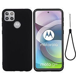 Coque en silicone souple avec sangle noir pour votre Motorola Moto G 5G