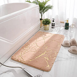 Tapis De Salle De Bain Tapis De Bain Absorbant L'eau Tapis De Sol De Chevet Marron Clair 50x80cm