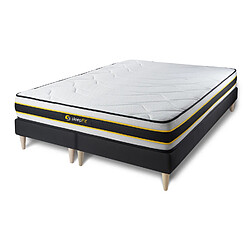 Sleepfit Ensemble double sommier + matelas FLEXY ressorts ensachés et mémoire de forme 180x200