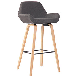 Non Tabouret de bar Newnan en tissu 4 pieds structure naturel (chêne)