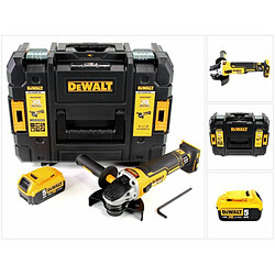 DeWalt DCG 405 18 V 125 mm Meuleuse sans fil Brushless avec boîtier TStak + 1x Batterie 5 Ah - sans Chargeur