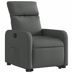 Avis vidaXL Fauteuil inclinable Gris foncé Tissu