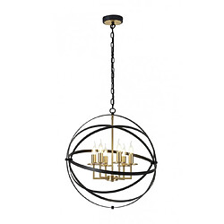 Acheter Luminaire Center Suspension 6 ampoules Or noir