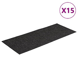 vidaXL Tapis d'escalier autocollants rectangulaire 15 pcs 60x25 cm