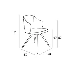 Angel Cerda Chaise en tissu et acier blanc pas cher